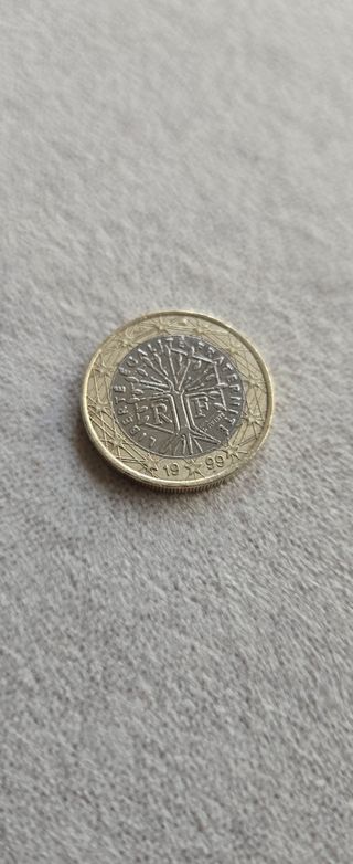 Moneda cotizada 1 Euro francesa arbol vida 1999