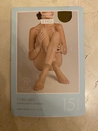 Pack 2 calcetines tobilleros transparentes mujer