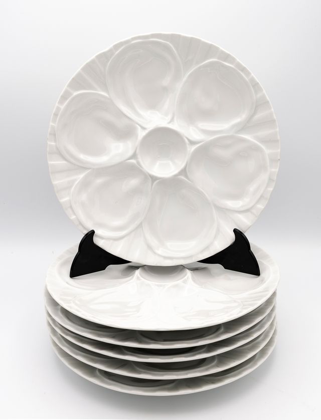 Set platos ostras porcelana francesa