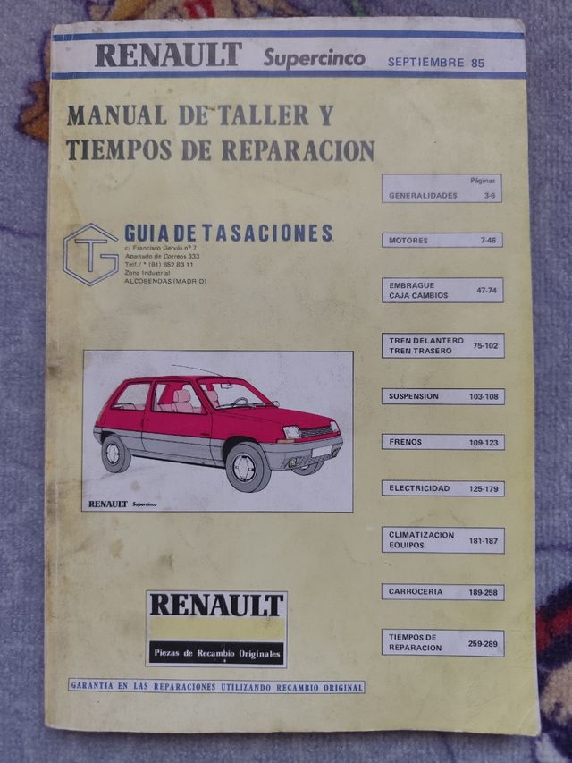 Manual de taller y reparación supercinco