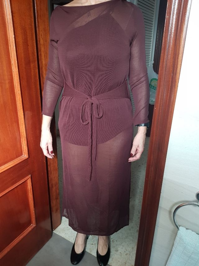 Vestido burdeo