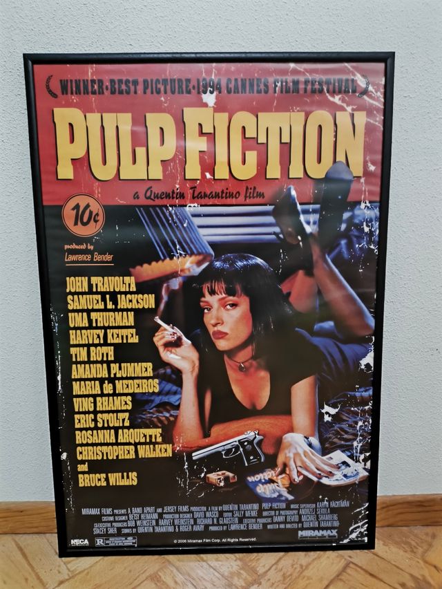 Pulp Fiction poster enmarcado