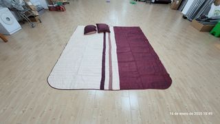 Edredón reversible cama 150cm + 2 cojines