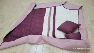 Edredón reversible cama 150cm + 2 cojines