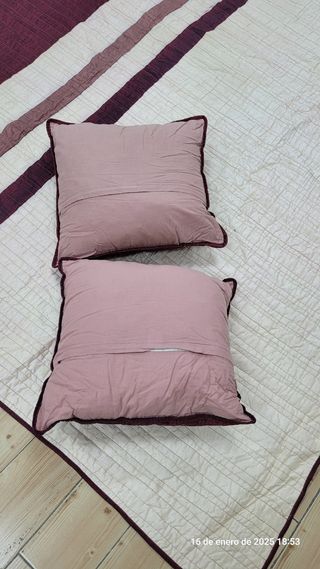 Edredón reversible cama 150cm + 2 cojines
