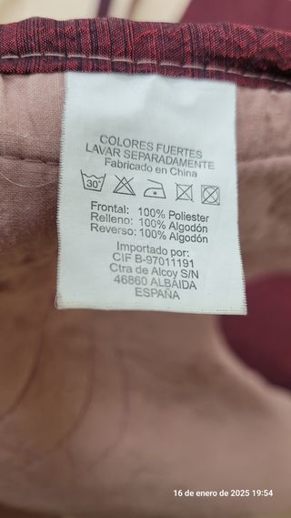 Edredón reversible cama 150cm + 2 cojines