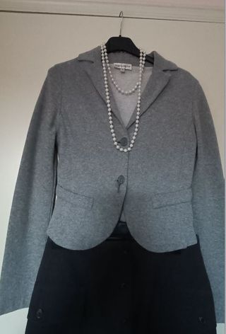 Giacca vintage y2k grigio chiaro, tg. S