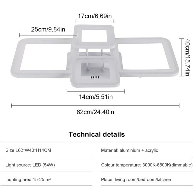 LAMPARA DE TECHO LED MODERNA NUEVA