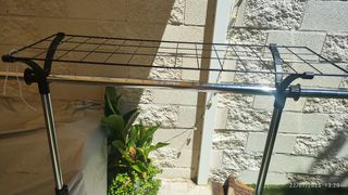 Perchero con doble zapatero y cesta supe