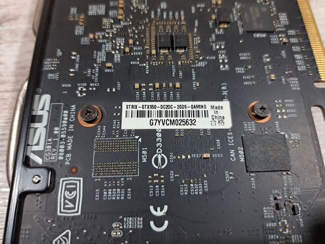 Nvidia GTX 950 OC 2GB DDR5 (ASUS STRIX)