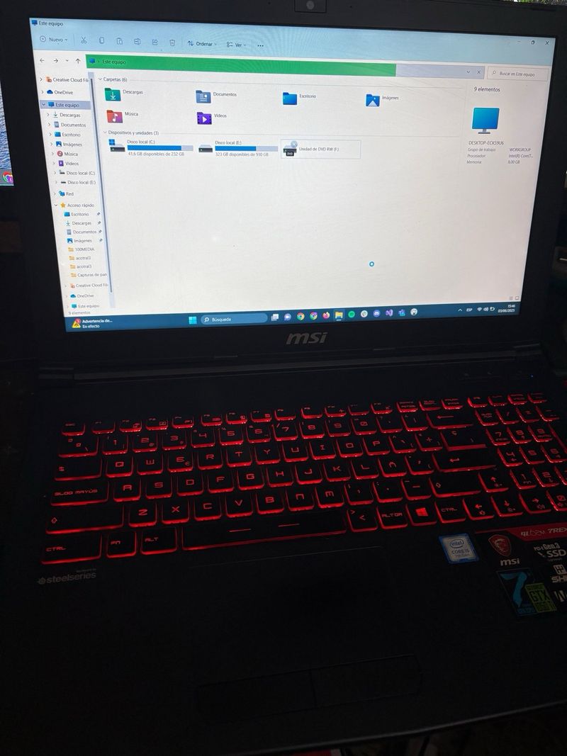 MSI GL62M 7REX-2202XES - Ordenador portátil de 15’