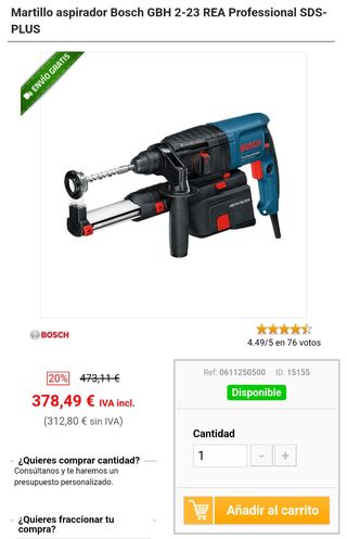 Taladro Martillo Perforador BOSCH Profesional 