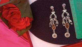 Orecchini vintage, pendente chandelier etnico