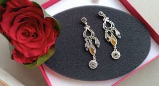 Orecchini vintage, pendente chandelier etnico