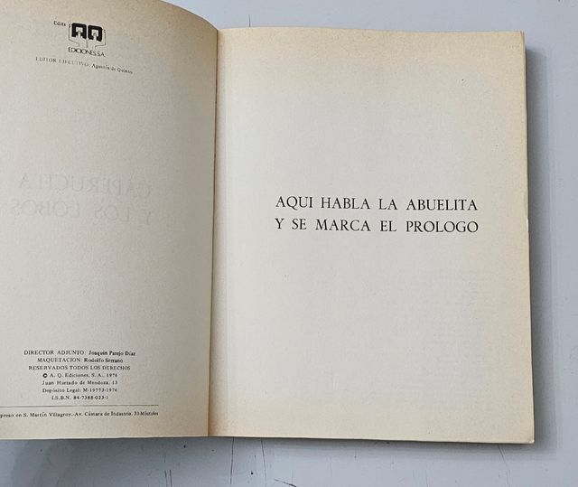 LIBRO CAPERUCITA Y LOS LOBOS Umbral 1976