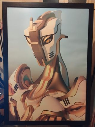 8 Cuadros enmarcados obra digital original firmada