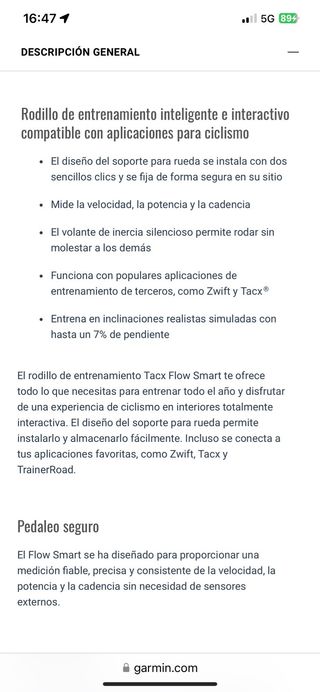Rodillo Tacx Smart Flow S