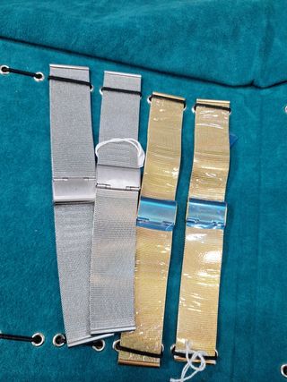 Lote 17 correas metálicas malla milanesa