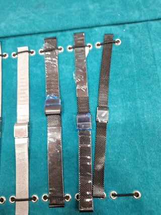 Lote 17 correas metálicas malla milanesa