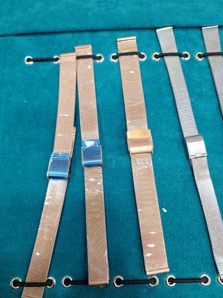 Lote 17 correas metálicas malla milanesa