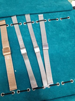 Lote 17 correas metálicas malla milanesa