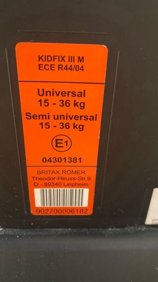 Silla infantil britax römer