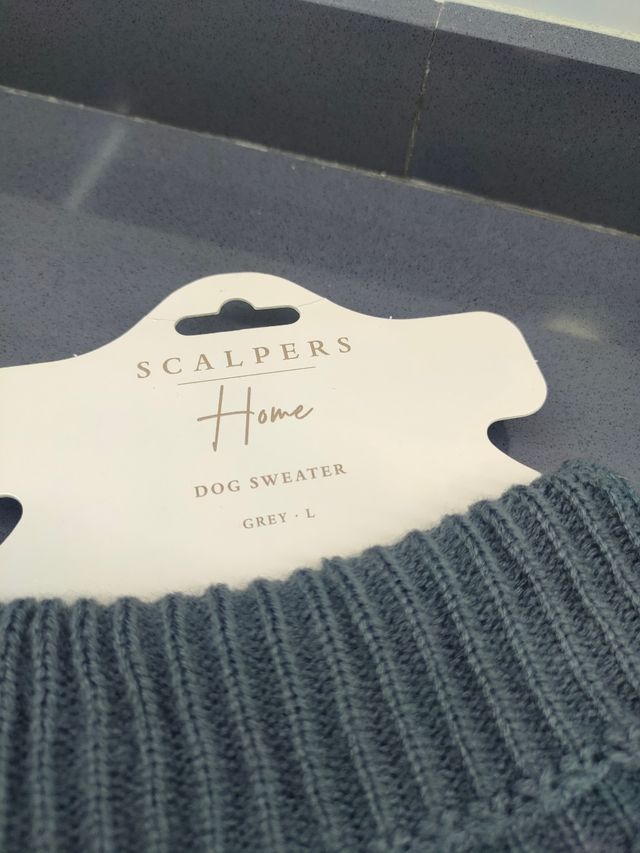 Suéter perro Scalpers gris talla L