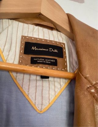 Cazadora cuero Massimo Dutti