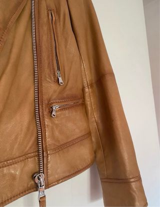 Cazadora cuero Massimo Dutti
