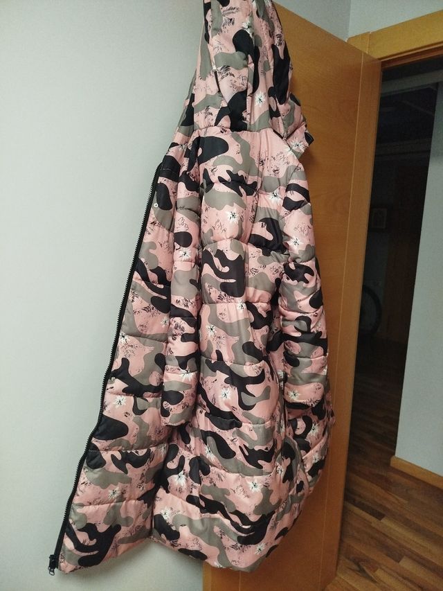 Cazadora plumas mujer