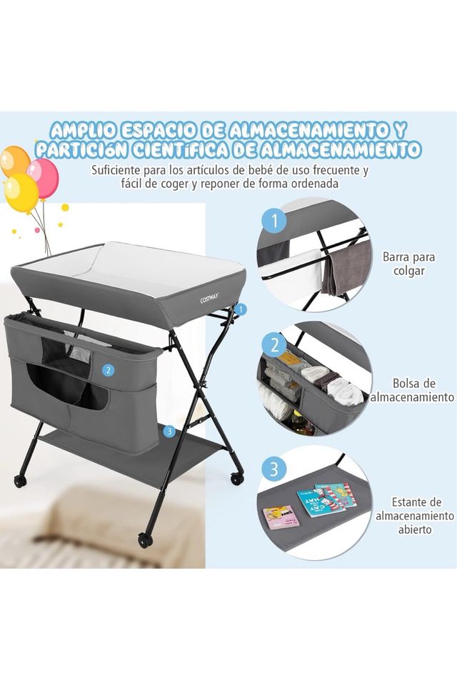 Cambiador plegable cuna de bebe