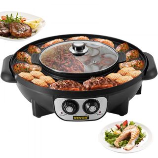 Set di Pentola Calda Piastra per Grill Barbecue P