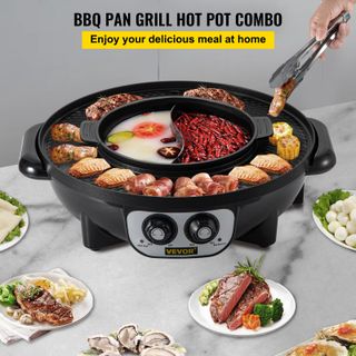 Set di Pentola Calda Piastra per Grill Barbecue P