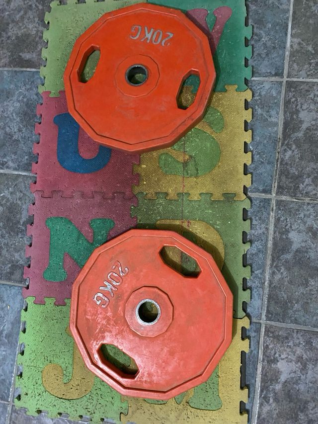 Discos 20 kg oara barra olimpica