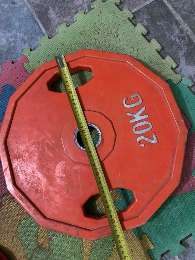 Discos 20 kg oara barra olimpica