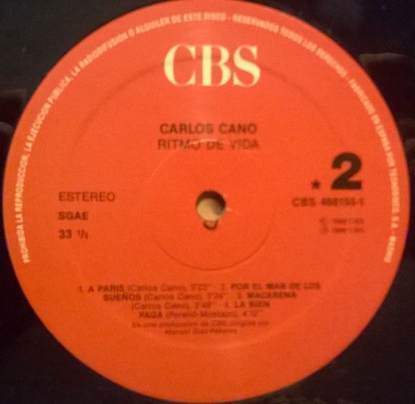 Carlos Cano. LP 1989.