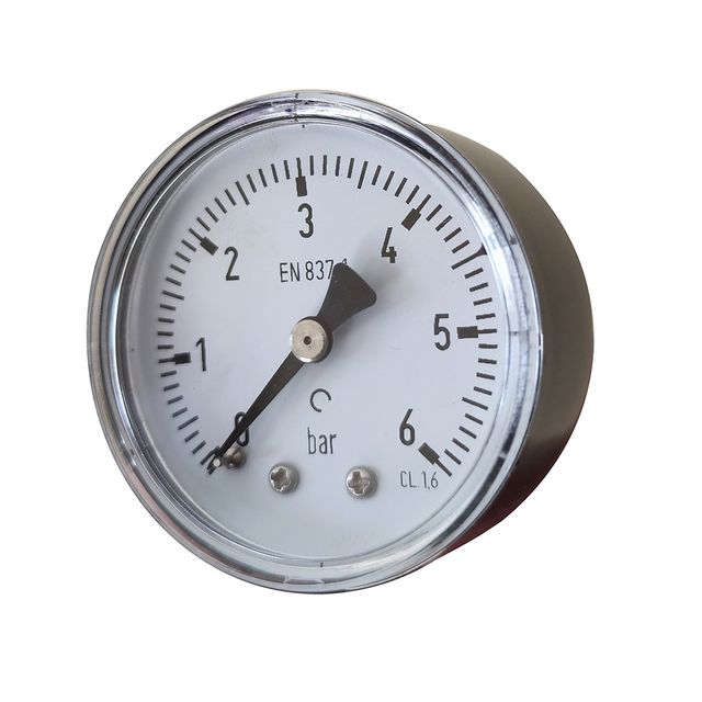 MANOMETRO DIAMETRO 52MM 6 BAR 1/4" ROSCA TRASERA