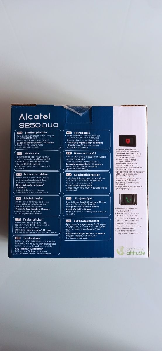 Teléfonos inalámbricos Duo Alcatel S250 negro 