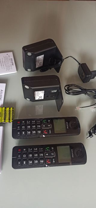 Teléfonos inalámbricos Duo Alcatel S250 negro