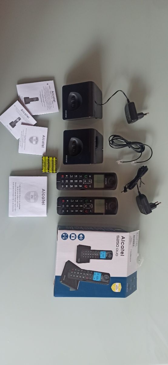 Teléfonos inalámbricos Duo Alcatel S250 negro 