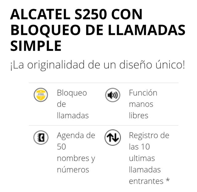 Teléfonos inalámbricos Duo Alcatel S250 negro 