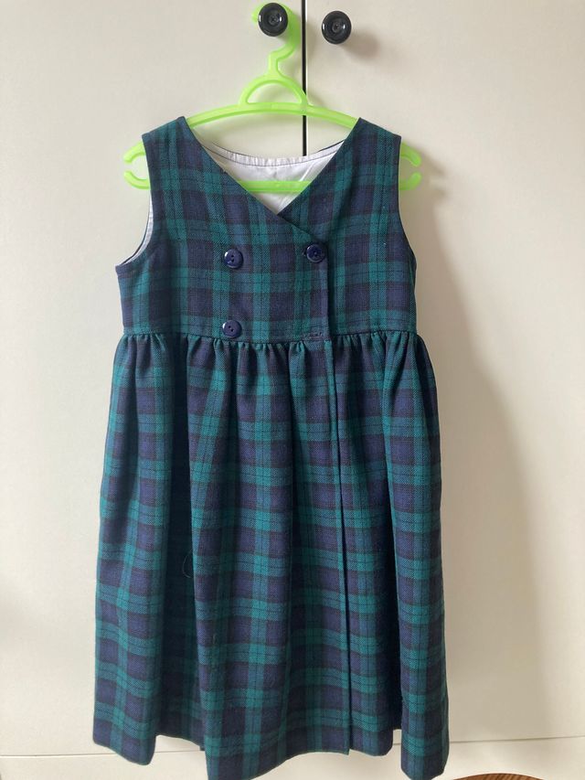 Vestido cuadros escoceses niña 5 años