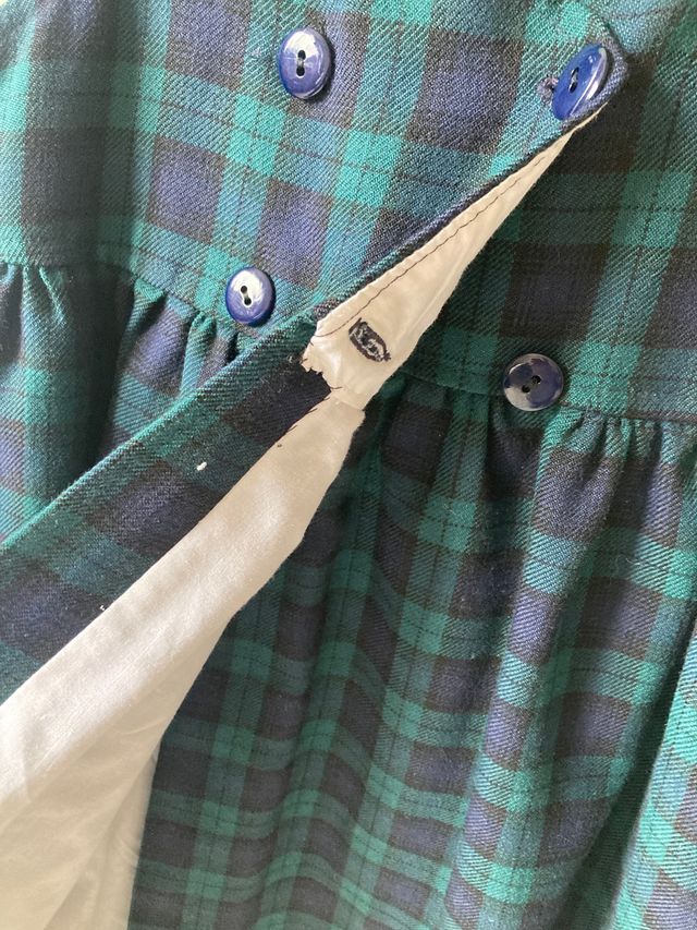 Vestido cuadros escoceses niña 5 años