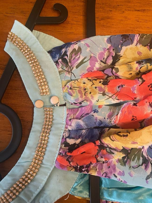 Vestido elegante mujer estampado flores largo