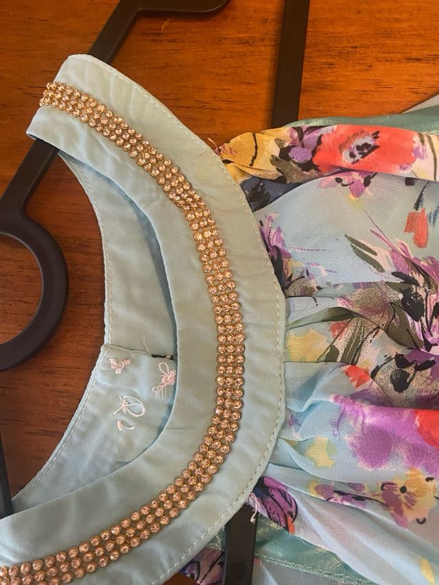 Vestido elegante mujer estampado flores largo