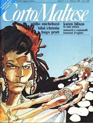 2 Riviste fumetti vintage Corto Maltese con gadget