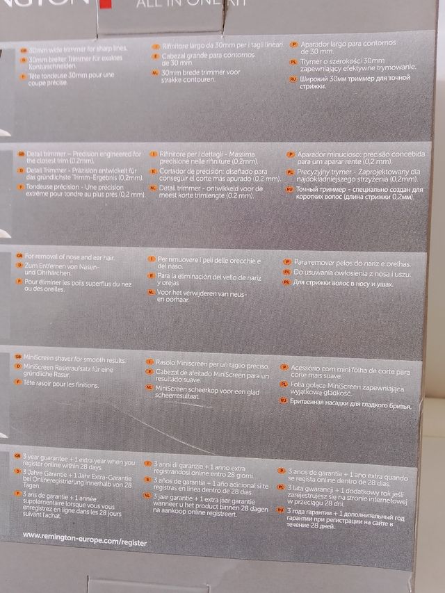 Afeitadora Remington inalámbrica.