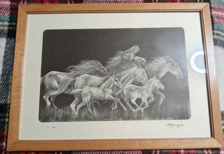 Quadro con cavalli Ettore Giaccaglia 