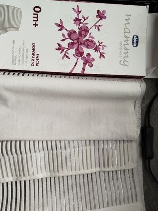 Faja posparto velcro blanca talla s