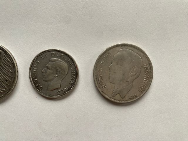 Lotto monete argento marco scellino corona peseta